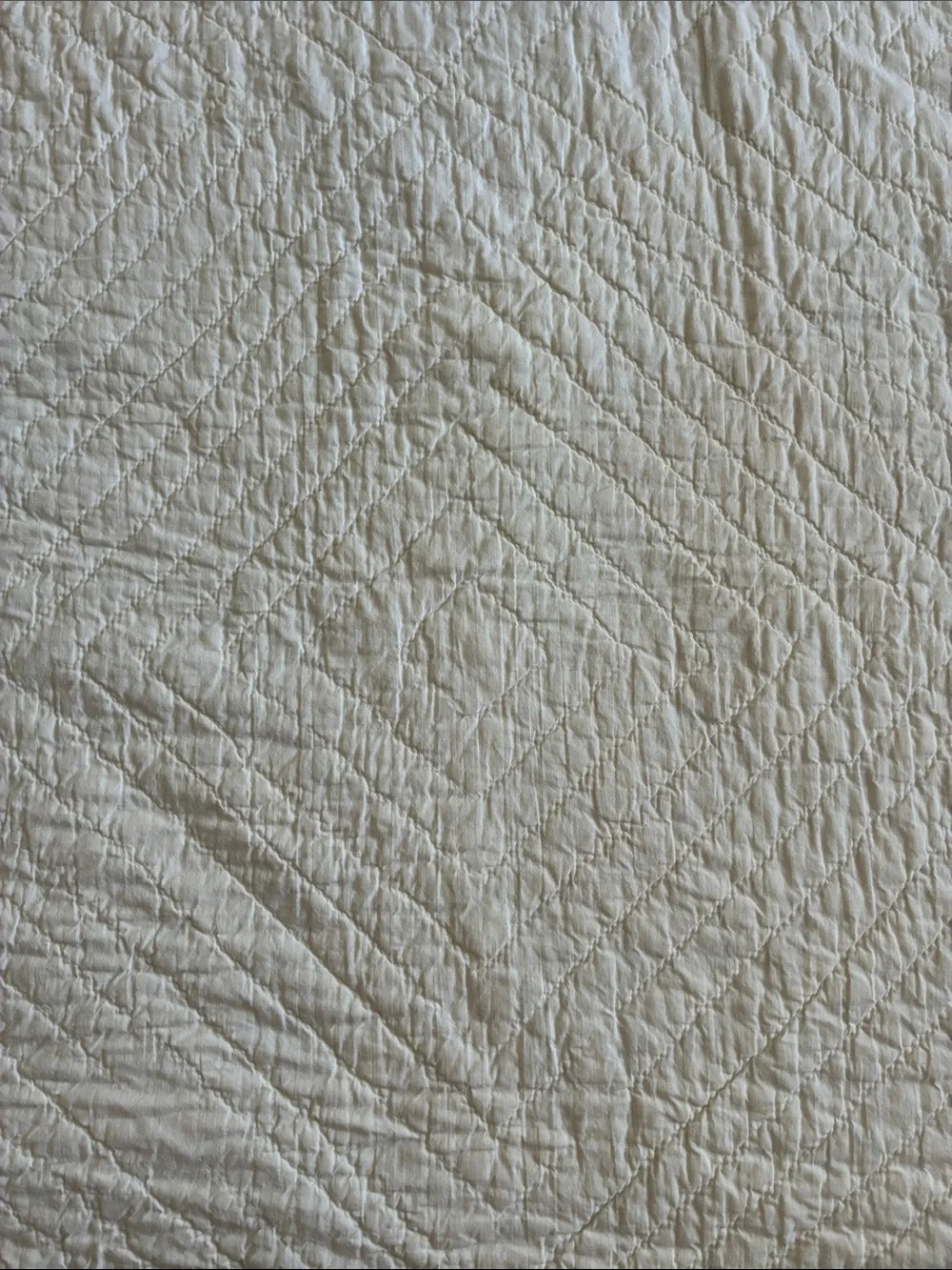 Antique Handmade Green Cream Bowtie Pattern Full Queen Quilt Blanket Bedroom